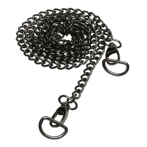 Go Handmade Taschenriemen Metallkette, 120 cm Grau