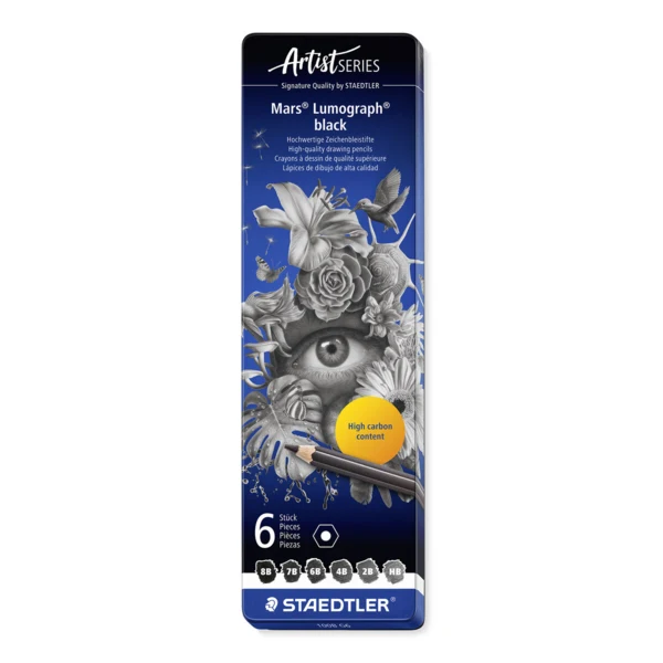 STAEDTLER Mars Lumograph Draw Pencils, 6 Stück – Hauptbild geschlossen
