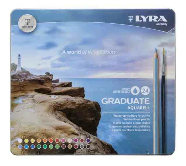 Lyra Graduate Aquarell Farveblyanter & Pensel, 24+1 stk