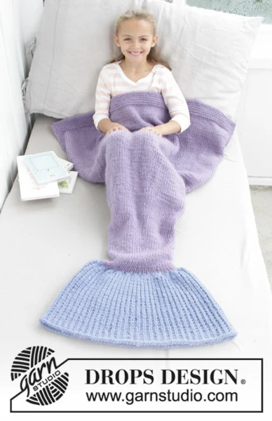 28-12 Süße Meerjungfrau-Decke von DROPS Design