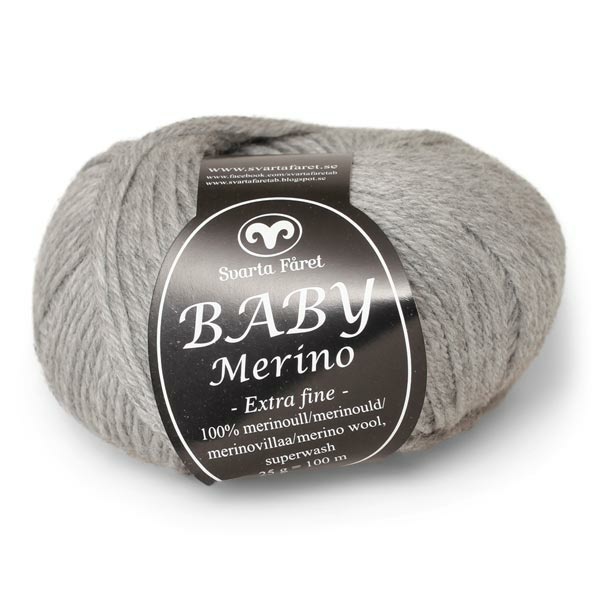 Svarta Fåret Baby Merino 03 Hellgrau