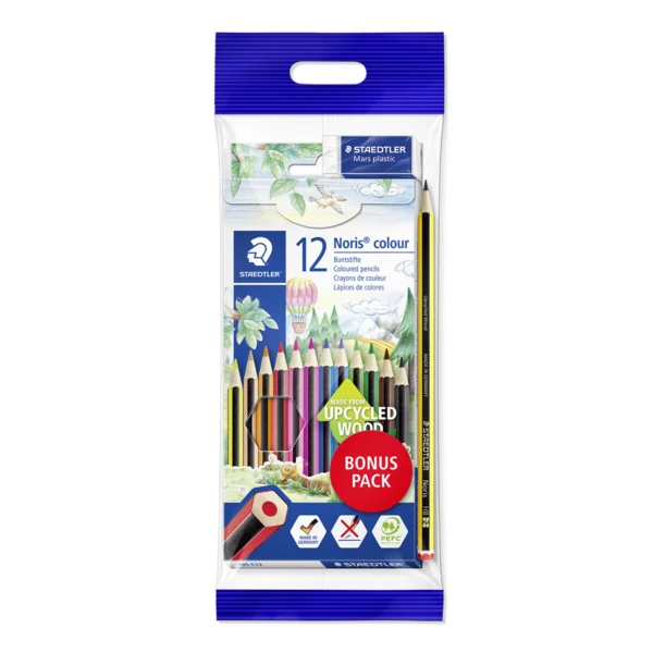 STAEDTLER Noris Club Bleistifte + Bleistift & Radiergummi, 12 + 2 St – Hauptbild