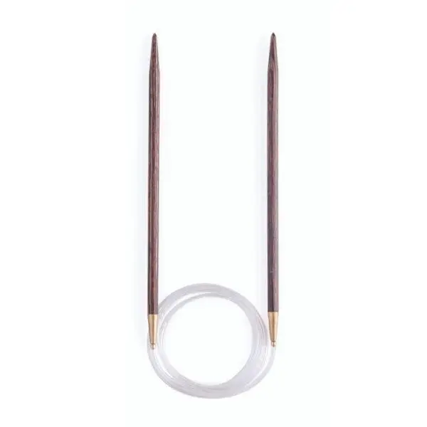 PONY Rundstricknadeln Rosenholz - 60 Cm Länge, 5,00 Mm Stärke | Hochwertige Holz Stricknadeln