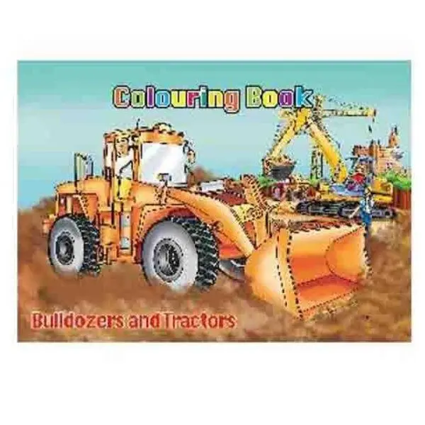 Malbuch A4 Bulldozers & Tractors, 16 sieiten