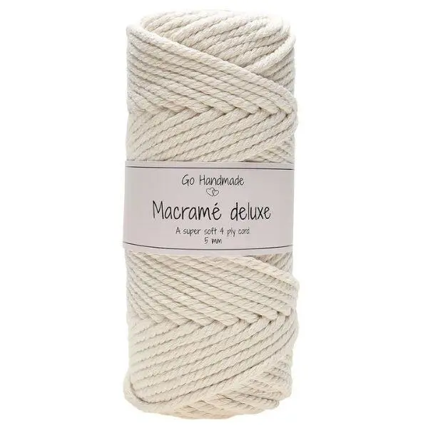Go Handmade Macramé-Garn Deluxe 50 m, 5 mm