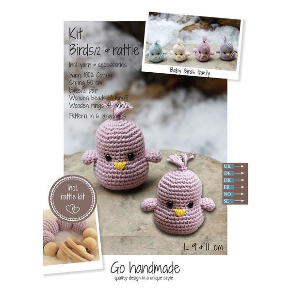 Go Handmade Häkelpaket Vogelbabys und Rassel
