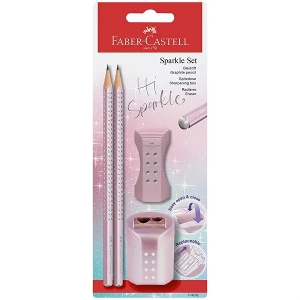 Faber-Castell, Sparkle Bleistiftset, pink