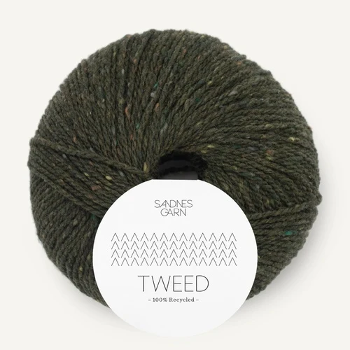 Sandnes Tweed Recycled 9585 Olivgrün