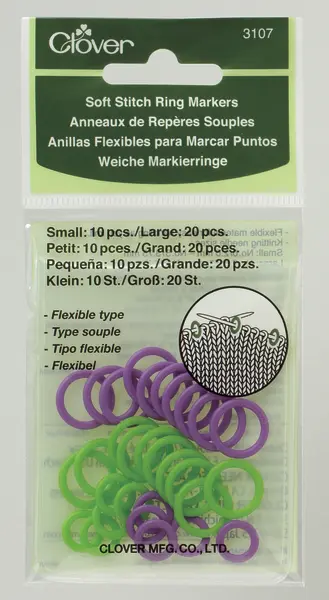 Clover Weiche Markierringe (grün / lila)
