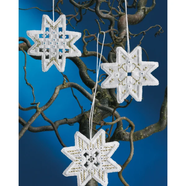 Weihnachtssterne 3er-Pack 8x8 cm
