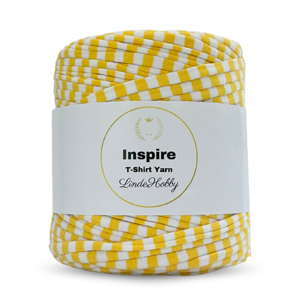 LindeHobby Inspire Print 33 Weiß-gelb gestreift