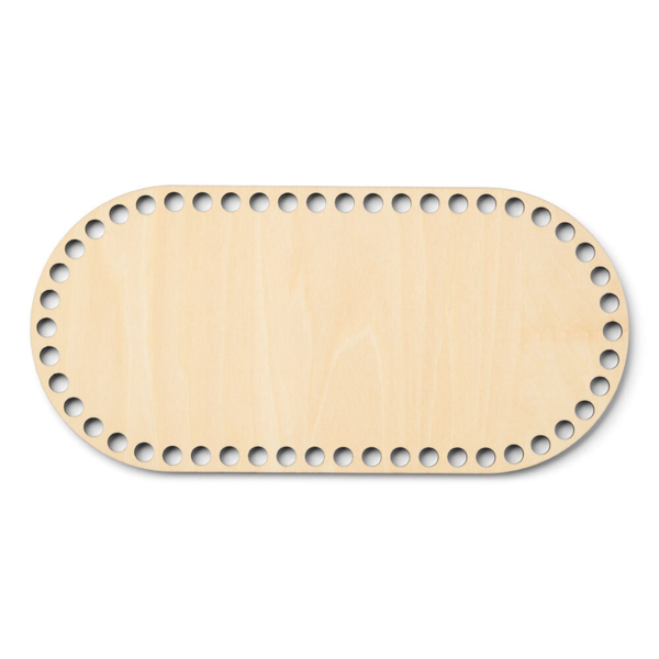 LindeHobby Taschenboden, Oval, Sperrholz 25x12 cm