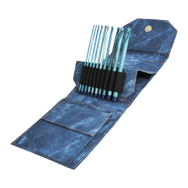 LYKKE Häkelnadelset Indigo, Blau, 15 cm