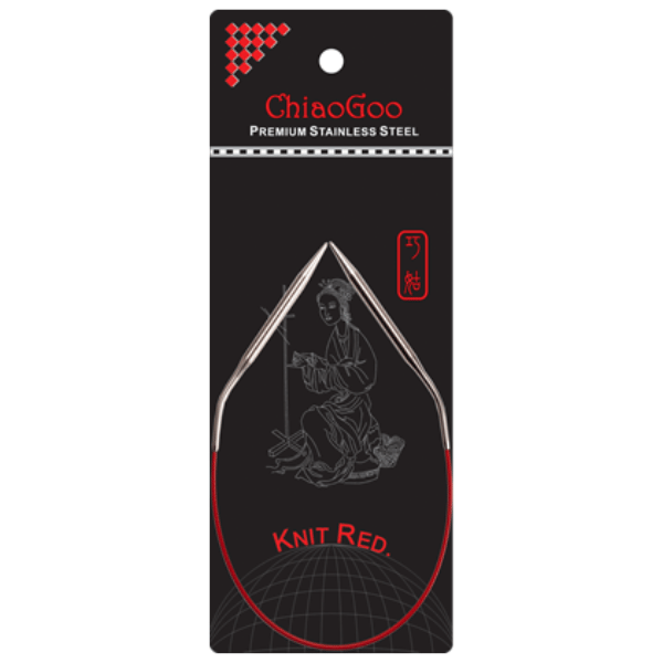 ChiaoGoo Rundstricknadeln Knit Red Edelstahl (23-100 cm) 30 cm