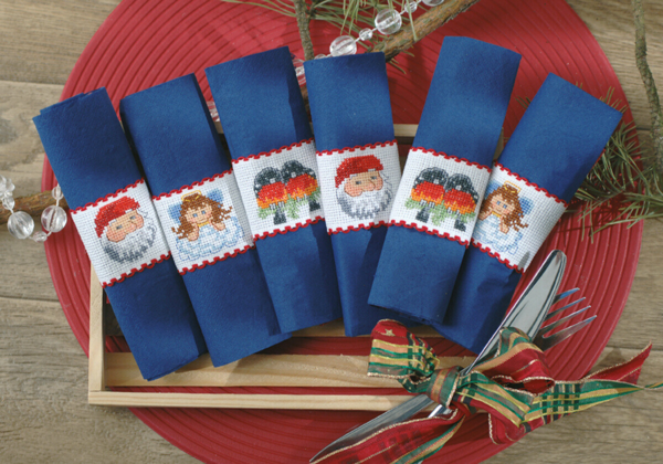 Stickpackung Serviettenringe Ø 6 cm