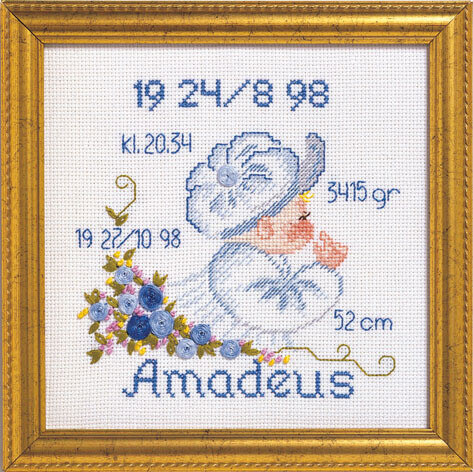 Stickset Taufe Amadeus R 5420/82 19 x 19 cm
