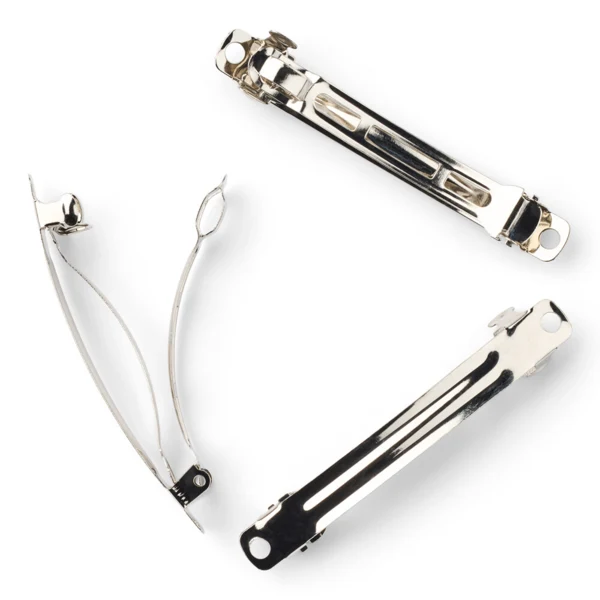 LindeHobby Haarspangen, Silber, 6 mm, 3 Stück