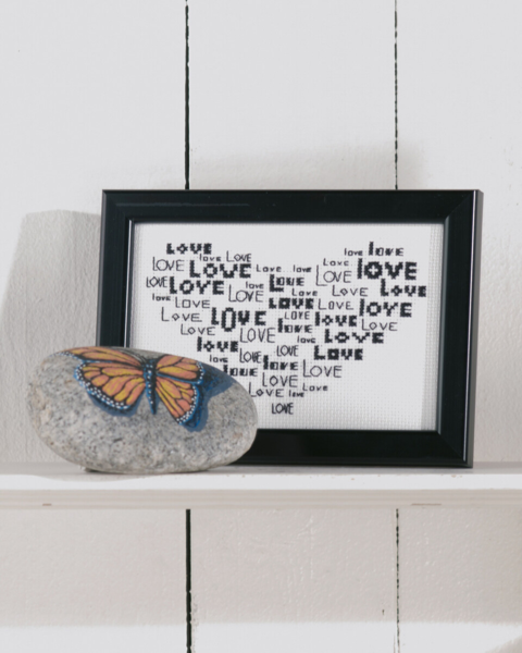 Stickset Love im Herz 14 x 9 cm