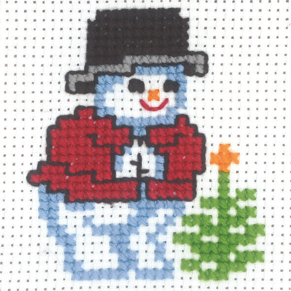 Stickset Schneemann mit Tannenbaum 10 x 10 cm