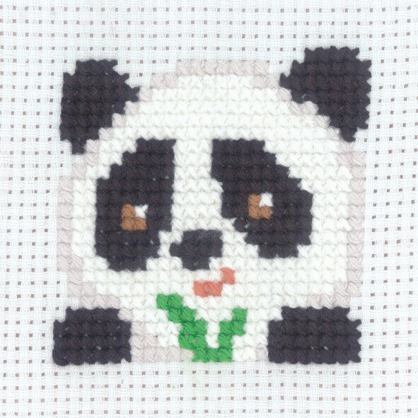 Stickerei-Kit Panda 8 x 8 cm