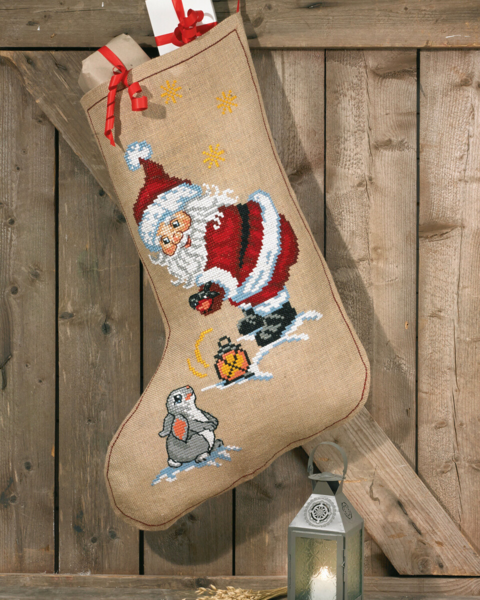 Stickset Weihnachtswichtel & Kaninchen 60 x 84 cm