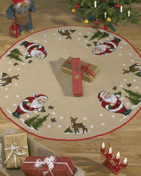 Stickset Wichtel füttert Vögel 170 cm Ø