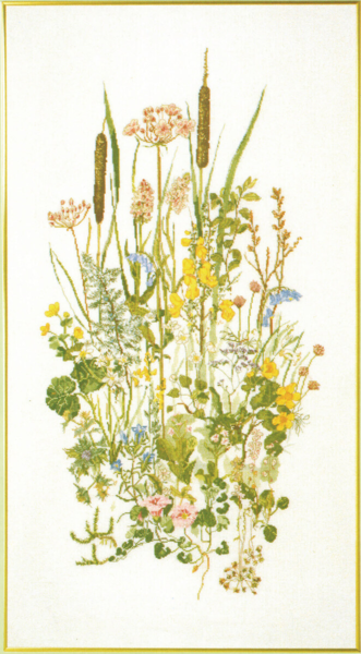 Stickpackung Wasserpflanzen II 60 x 110 cm