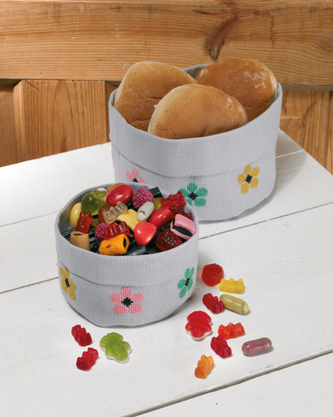 Stickset Kleiner Korb mit Blumen 13 Ø