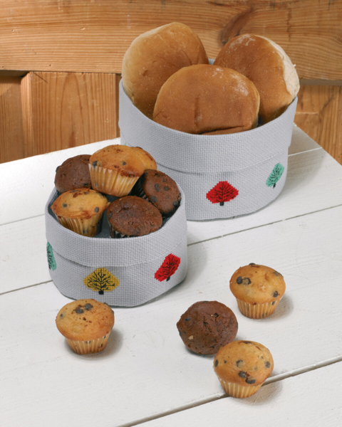 Stickset Kleine Korb Bäume 13 Ø