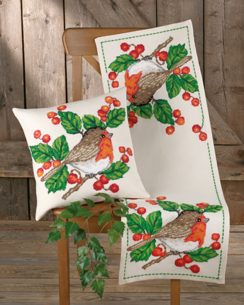 Stickset Rotkehlchen 40x40 cm