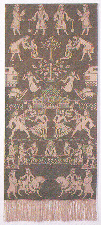 Stickset Beiderwand Blau 81 x 193 cm