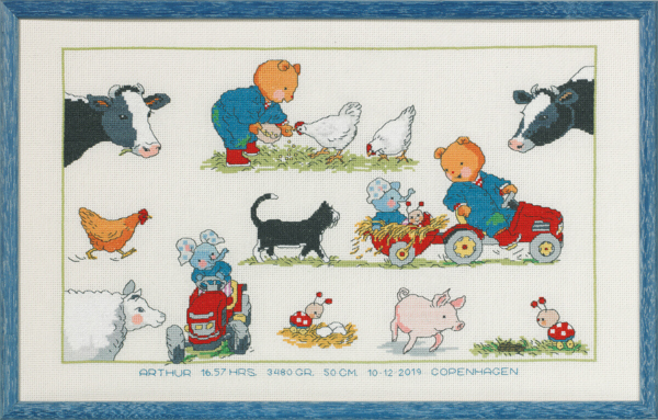 Stickerei-Kit Bobbi Landwirt 44x27cm