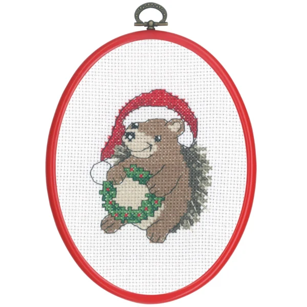 Weihnachtlicher Igel 13x18 cm