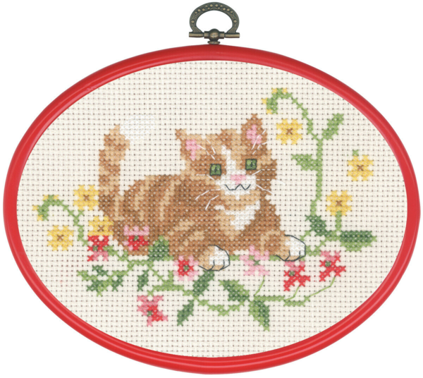 Stickset Rote Katze M/R 5959/30 13x18 cm