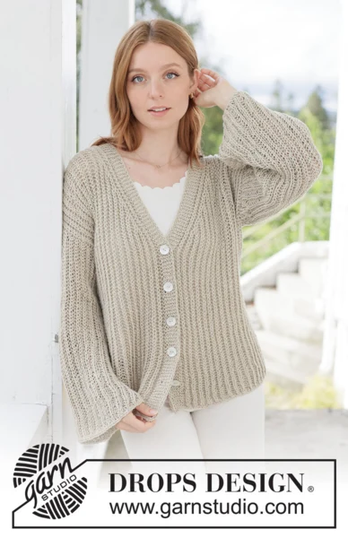 268-17 Spell of Summer Cardigan by DROPS Design