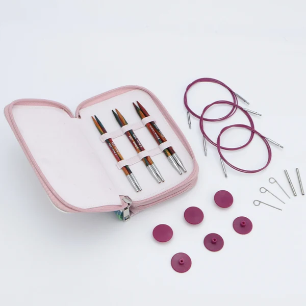 KnitPro Symfonie 2 Austauschbare Rundstricknadelset, Starter Set, 13 cm