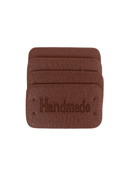 Go Handmade Handmade Label, 4 Stück: Braun