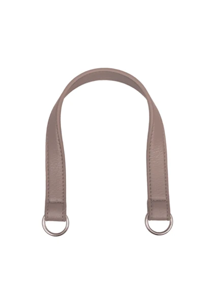 Go Handmade Taschengriff mit O-Ring: Beige/Silber