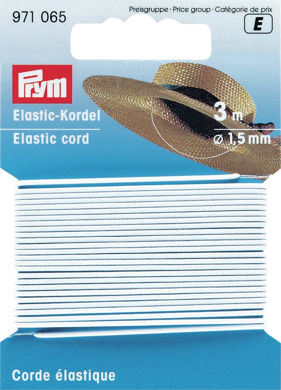 Prym Elastic-Kordel, Weiß, 1,5 mm