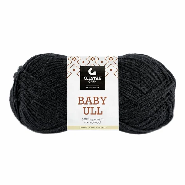 Gjestal Baby Ull 0090 Schwarz