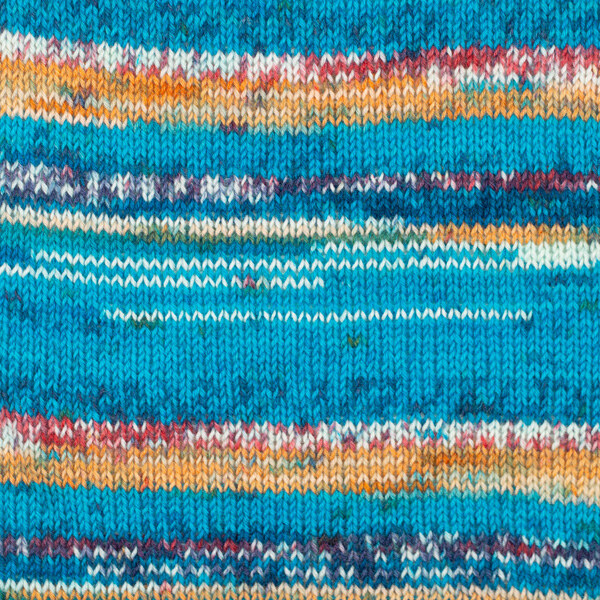 DROPS Fabel Print 162 Blue sea