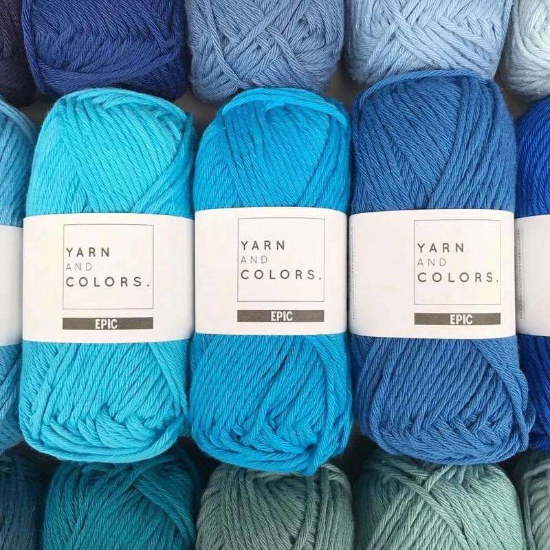 Pale Aqua Cotton Yarn Yarn and Colors Epic 074 Opaline Glass