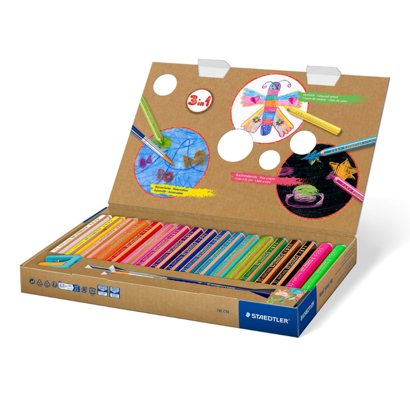 STAEDTLER Buddy 3-in-1 Farbstifte, 18 Stück
