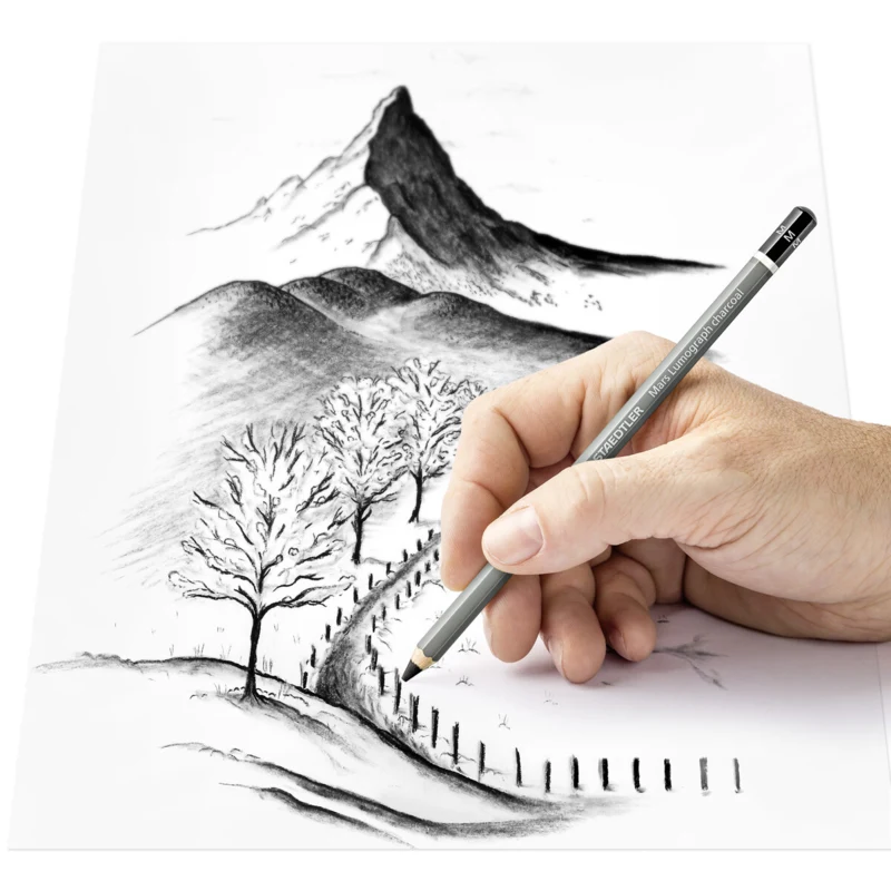 STAEDTLER March Lumograph Kohlestifte, 3 + 1 Stk – Anwendung