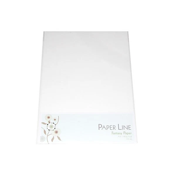 Paper Line Fantasy Karton A4, 10 stk Hvid