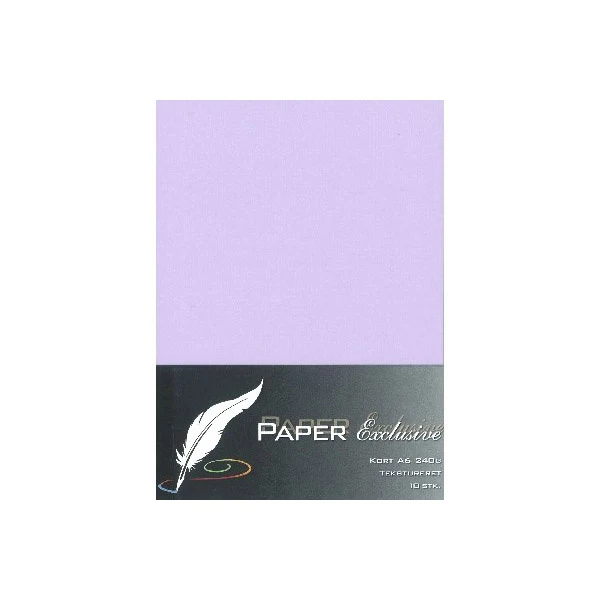 Paper Exclusive Dobbelt Kort A6, 240 g, Tekstureret, 10 stk Violet