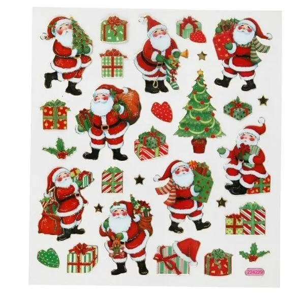 Aufkleber, gemischt, Blatt 15 x 16,5 cm, 1 Blatt Klassische Weihnachtsfiguren