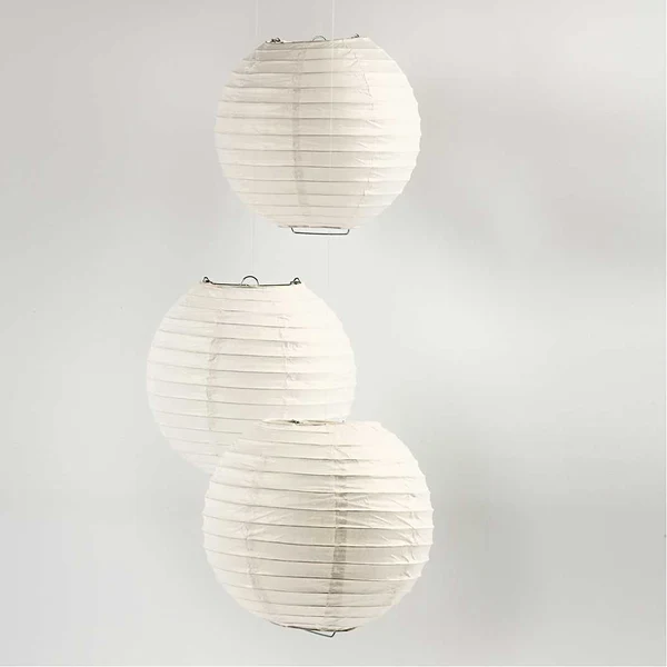 Papirlampe, 20 cm, 1 stk Weiß
