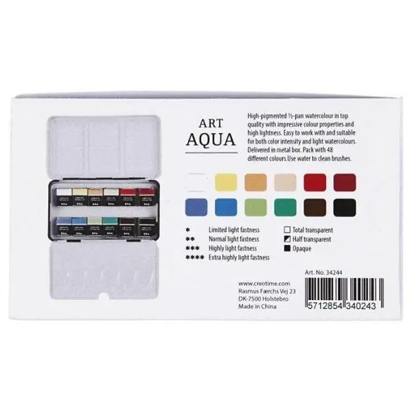 Art Aqua Aquarellfarbe, 12 Farben