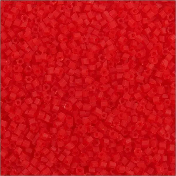 Glasröhren-Perlen 1,7 mm Transparent Rot